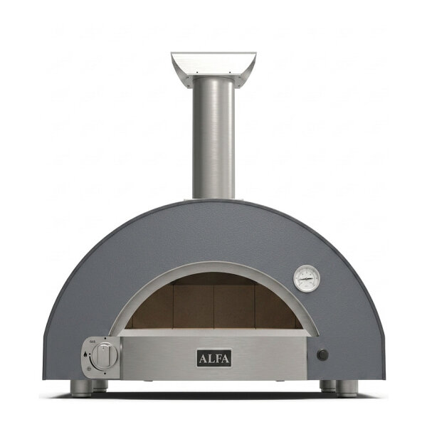 Alfa Forni Classico 2 Pizze Hybrid Schiefer Grau