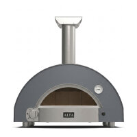 Alfa Forni Classico 2 Pizze Hybrid Schiefer Grau