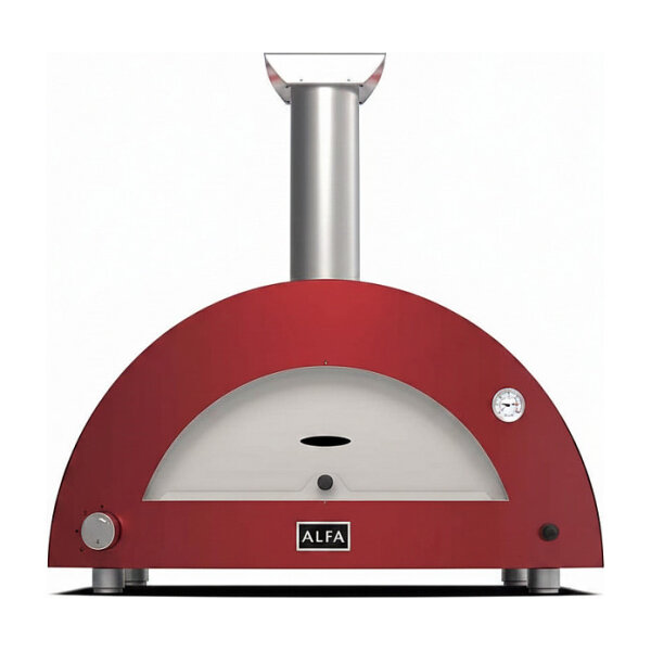 Alfa Forni Moderno 3 Pizze Hybrid Antik Rot
