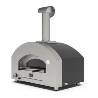 Alfa Forni Futuro 2 Pizze Hybrid Silber Schwarz