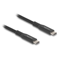 Delock USB 20 Gbps Kabel USB Type-C™ Stecker zu Stecker PD 3.0 100 W E-Marker 1 m schwarz Metall
