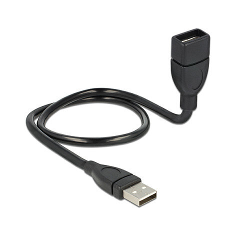 Delock Kabel USB 2.0 Typ-A Stecker > USB 2.0 Typ-A Buchse ShapeCable 0,5 m
