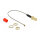 Delock Antennenkabel RP-SMA Buchse zum Einbau Ferritkern zu I-PEX Inc., MHF® I Stecker 1.13 10 cm Gewindelänge 10 mm