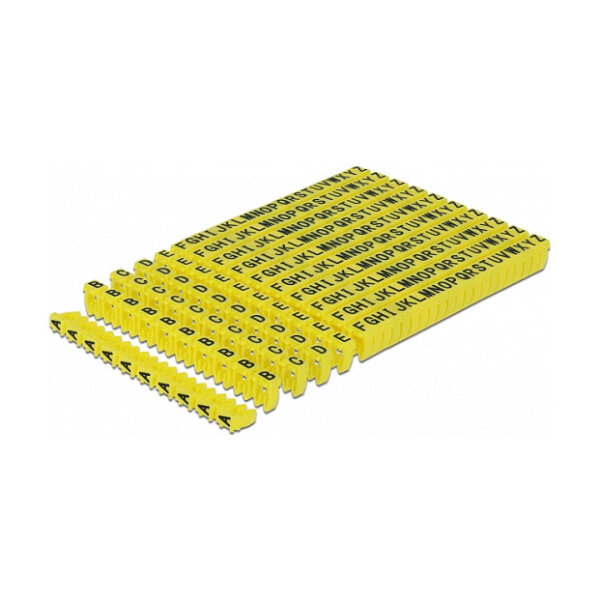 Delock Kabelmarker Clips A-Z gelb 260-teilig