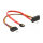 Delock Kabel SATA 6 Gb/s 7 Pin Buchse + SATA 15 Pin Strom Stecker > SATA 22 Pin Buchse oben gewinkelt Metall 30 cm