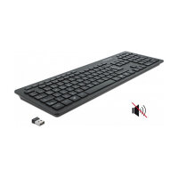Delock USB Tastatur 2,4 GHz kabellos schwarz - Lautlos