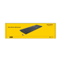 Delock USB Tastatur 2,4 GHz kabellos schwarz - Lautlos