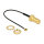 Delock Antennenkabel RP-SMA Buchse zum Einbau zu I-PEX Inc., MHF® I Stecker 1.13 10,0 cm Gewindelänge 10 mm
