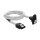 Delock SATA 6 Gb/s Kabel gerade auf unten gewinkelt 50 cm transparent