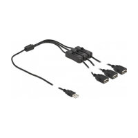Delock Kabel USB Typ-A Stecker zu 3 x USB Typ-A Buchse mit Schalter 1 m