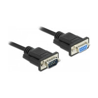 Delock RS-232 Kabel Seriell D-Sub9 Stecker zu Buchse mit schmalem Steckergehäuse 4 m