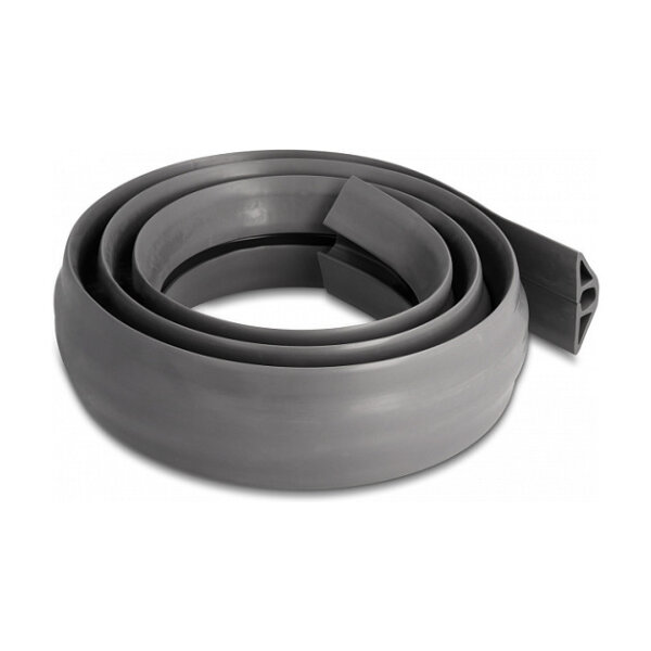 Delock Kabelkanal PVC flexibel 50 x 13 mm - Länge 1,5 m grau