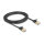 Delock RJ45 Netzwerkkabel Cat.6A Stecker zu Stecker mit robuster Rastnase und Cat.7 Rohflachbandkabel U/FTP 2 m schwarz