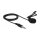 Delock Krawatten Lavalier Mikrofon Omnidirektional mit Clip 3,5 mm Klinkenstecker 3 Pin + Adapterkabel für Smartphone und Tablet