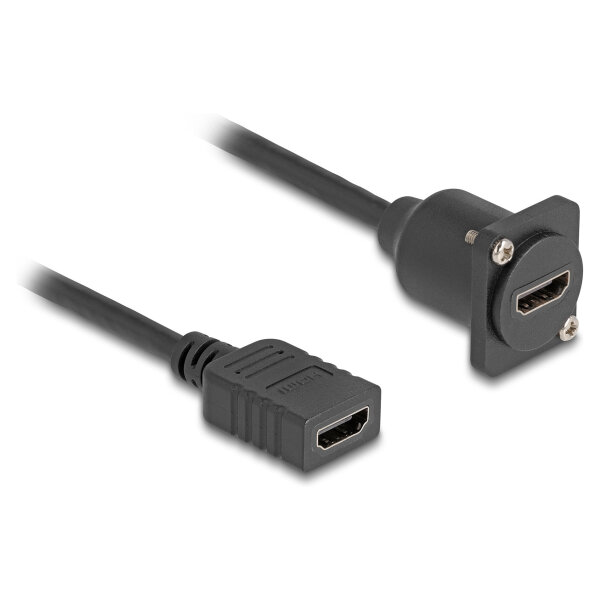 Delock D-Typ HDMI Kabel Buchse zu Buchse schwarz 20 cm