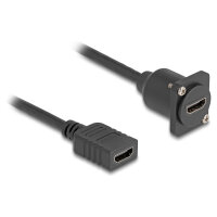 Delock D-Typ HDMI Kabel Buchse zu Buchse schwarz 20 cm