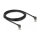 Delock RJ45 Netzwerkkabel Cat.6A S/FTP Slim 90° oben / oben gewinkelt 3 m schwarz