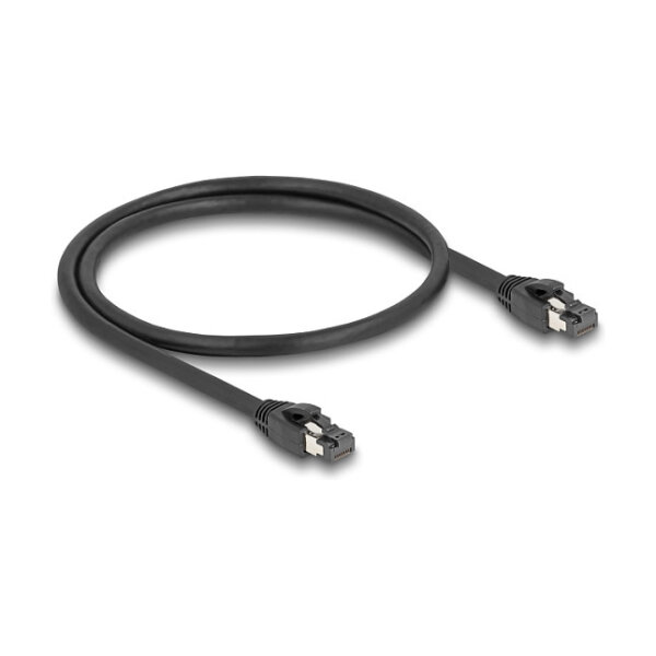 Delock RJ45 Netzwerkkabel Cat.8.1 S/FTP 50 cm bis 40 Gbps schwarz
