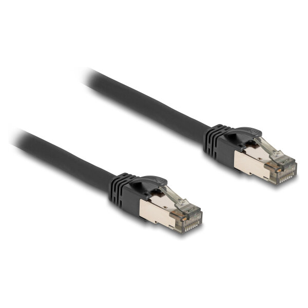 Delock RJ45 Netzwerkkabel Cat.6A U/FTP ultra flexibel mit innerem Metallmantel 10 m schwarz