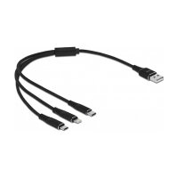 Delock USB Ladekabel 3 in 1 Typ-A zu Lightning™ /...