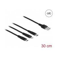 Delock USB Ladekabel 3 in 1 Typ-A zu Lightning™ /...
