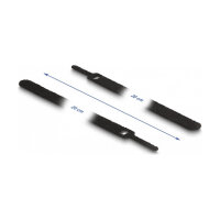 Delock Klett-Kabelbinder L 200 x B 12 mm schwarz 10...