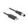 Delock M12 Serielles Anschlusskabel mit FTDI Chipsatz, USB 2.0 Typ-A Stecker zu M12 RS-232 Stecker A-kodiert 8 Pin 1,8 m schwarz