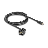 Delock Keystone Modul USB 2.0 A Buchse zu USB Type-C™ Stecker 250° mit Kabel 1,5 m
