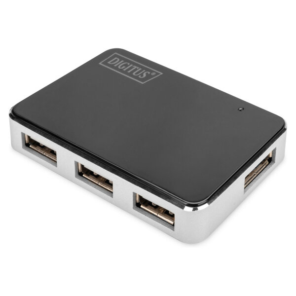 DIGITUS USB-Hub 4-Port 2.0->4xA2.0 m.Netzteil schwarz