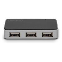 DIGITUS USB-Hub 4-Port 2.0->4xA2.0 m.Netzteil schwarz