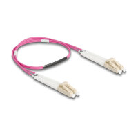 Delock LWL Kabel LC Duplex zu LC Duplex Multimode OM4 winkelbar 0,5 m