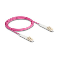 Delock LWL Kabel LC Duplex zu LC Duplex Multimode OM4 winkelbar 3 m