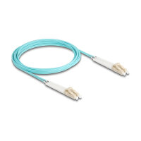 Delock LWL Kabel LC Duplex zu LC Duplex Multimode OM3 winkelbar 3 m