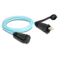 Delock LWL Kabel LC Duplex zu LC Duplex mit Verschlusskappe Multimode OM3 IP68 staub- und wasserdicht 2 m