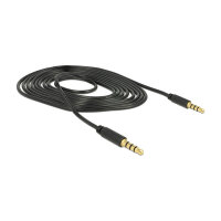 Delock Klinkenkabel 3,5 mm 4 Pin Stecker zu Stecker 2 m...