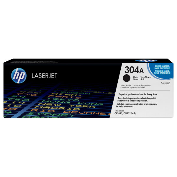 HP 304A original Colour LaserJet Toner cartridge CC530A black standard capacity 3.500 pages 1-pack ColorSphere