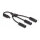 Delock DL4 Solar Splitter Kabel 1 x Buchse zu 3 x Stecker 35 cm schwarz
