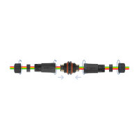 Delock Kabelverbinder für Außenbereich 3 Pin, IP68 wasserdicht, schraubbar, Kabeldurchmesser 4,5 - 7,5 mm schwarz