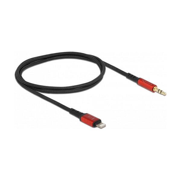 Delock Audiokabel 8 Pin Lightning™ Stecker zu Klinkenstecker 3,5 mm 3 Pin 0,5 m