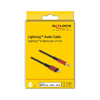 Delock Audiokabel 8 Pin Lightning™ Stecker zu Klinkenstecker 3,5 mm 3 Pin 0,5 m