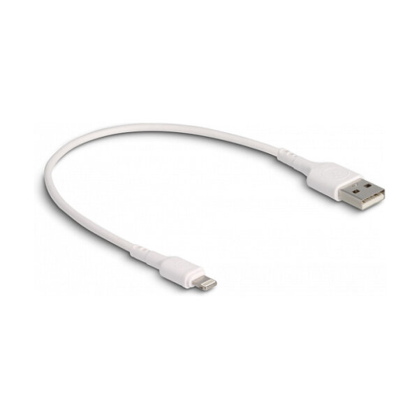 Delock USB Ladekabel für iPhone™, iPad™, iPod™ weiß 30 cm