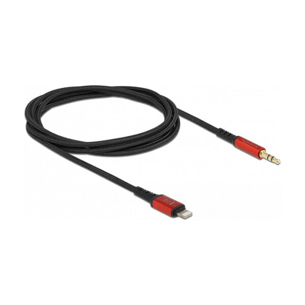 Delock Audiokabel 8 Pin Lightning™ Stecker zu Klinkenstecker 3,5 mm 3 Pin 1,5 m