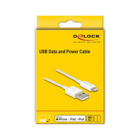 Delock USB Daten- und Ladekabel für iPhone™, iPad™, iPod™ weiß 1 m