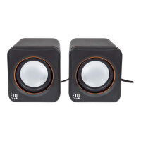 MANHATTAN 2600 Lautsprechersystem Voller Stereoklang und kompaktes Format optimal fuer das mobile Musikerlebnis