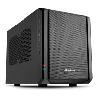 Sharkoon QB One Schwarz - Midi/Minitower ITX, Mini-ITX 3,5 " - PC-/Server Netzteil Kühler - USB, USB 2.0, USB 3.0