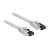 Delock RJ45 Netzwerkkabel Cat.8.1 S/FTP 1 m bis 40 Gbps grau