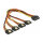 Delock Kabel SATA 15 Pin Strom Stecker mit Einrastfunktion > SATA 15 Pin Strom Buchse 4 x gerade 30 cm