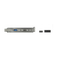 Delock USB 10 Gbps Slotblech mit 1 x USB Type-C™ und 1 x USB Typ-A Port
