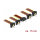 Delock Kabel SATA 15 Pin Strom Stecker mit Einrastfunktion > SATA 15 Pin Strom Buchse 4 x unten 15 cm