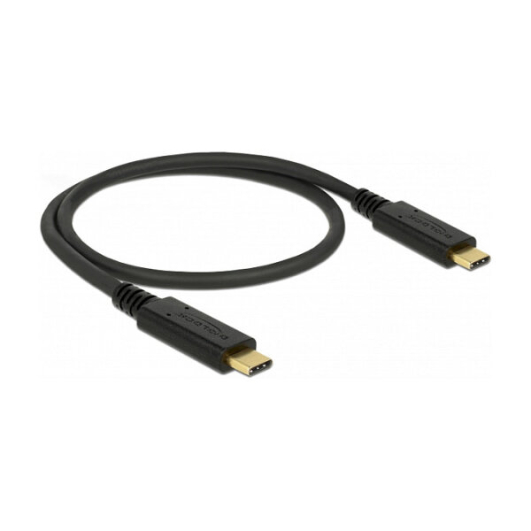 Delock USB 2.0 Kabel Type-C zu Type-C 0,5 m PD 5 A E-Marker